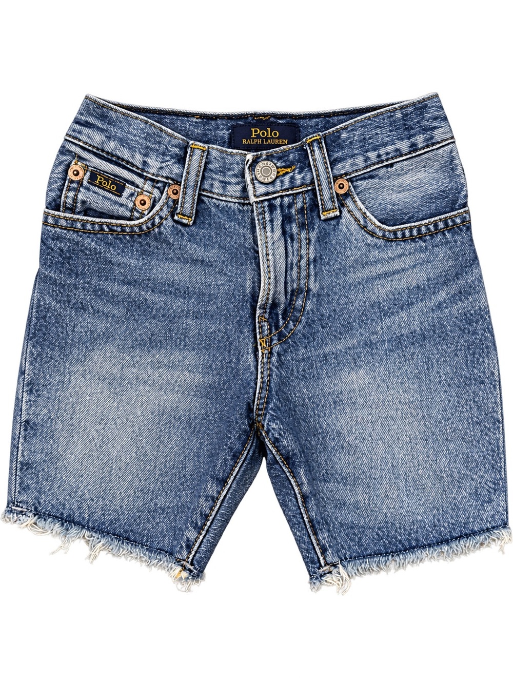 Ralph Lauren Kids Denim Shorts in Blue with Frayed Hem